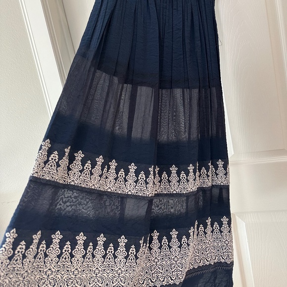 M.S.S.P. size L navy blue full maxi skirt NWT - Picture 4 of 9